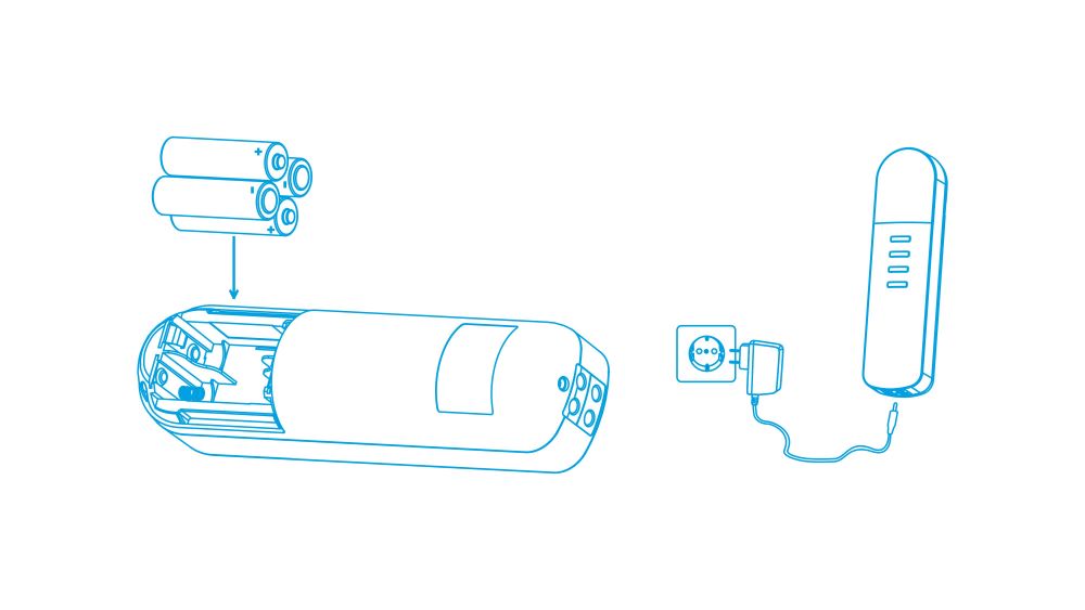 Питание <span>от сети 220В или от батареек</span>